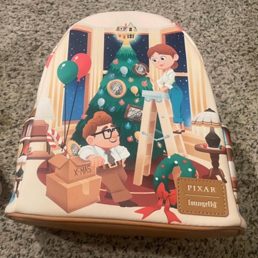Loungefly Disney Pixar Up Carl & Ellie Christmas Tree Mini Backpack